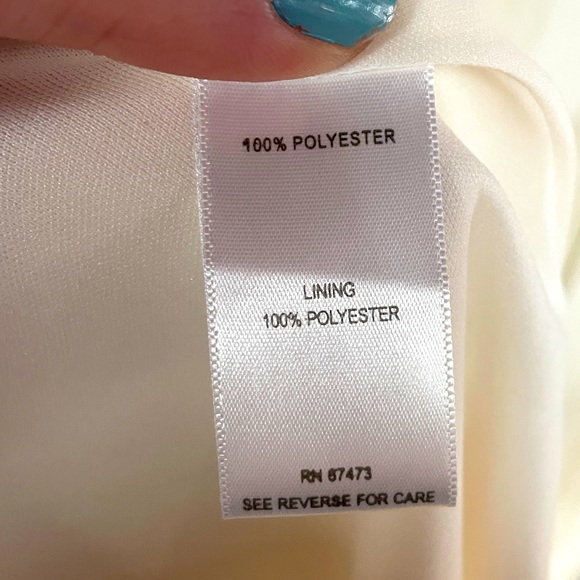 Taylor Woman White And Blue Print Sleeveless Ruffle Maxi Dress Sz 18W - Picture 5 of 7